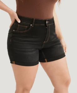 High Rise Black Wash Roll Hem Denim Shorts 14 High Rise Black Wash Roll Hem Denim Shorts -Clothing Shop 499793741 vz 51b71ce0 79e2 47d3 8d69 0f2bf9be1323