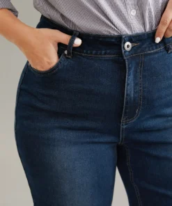 Vintage Dark Wash Wide Leg Jeans -Clothing Shop 500801508 uo