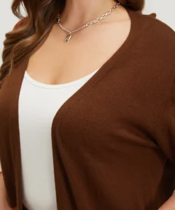 Supersoft Essentials Colorblock Contrast Pocket Open Front Cardigan -Clothing Shop 501346229 bz