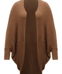 Solid Dolman Sleeve Arc Hem Cardigan 29 Solid Dolman Sleeve Arc Hem Cardigan -Clothing Shop 501367413 je