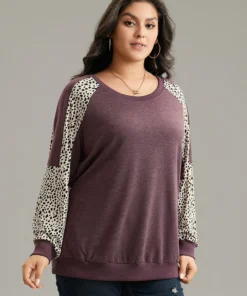 Geometric Contrast Patchwork Raglan Sleeve Sweatshirt 13 Geometric Contrast Patchwork Raglan Sleeve Sweatshirt -Clothing Shop 505095870 zo