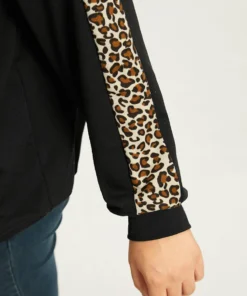 Leopard Print Patchwork Zipper Pocket Jacket 16 Leopard Print Patchwork Zipper Pocket Jacket -Clothing Shop 506294034 lq