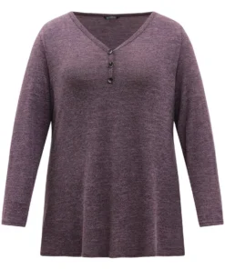 Heather Button Up Long Sleeve T-shirt 31 Heather Button Up Long Sleeve T-shirt -Clothing Shop 506444844 bi