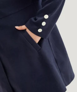 Solid Button Detail Pocket Coat -Clothing Shop 508185882 hf 3d17d9a1 5ca7 4ffe aecb 704b6874a0e7