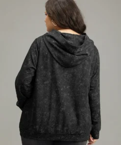 Letter Vintage Hooded Pocket Sweatshirt -Clothing Shop 508969002 gy 655f157b 11f4 49ee bce8 e6636ce08080