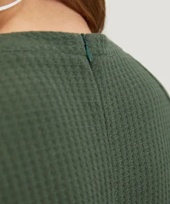 Plain Waffle Knit Pocket Button Detail Notched Jumpsuit 18 Plain Waffle Knit Pocket Button Detail Notched Jumpsuit -Clothing Shop 509222835 ir