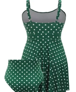 Polka Dot Crossover Ruched Flutter Hem Swim Dress -Clothing Shop 50 f72341ee bd81 41cb a3f6 aaa567a5351a