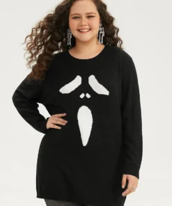 Supersoft Essentials Halloween Ghost Face Print Pullover