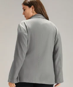 Suit Collar Solid Double Breasted Blazer 11 Suit Collar Solid Double Breasted Blazer -Clothing Shop 517136559 jg