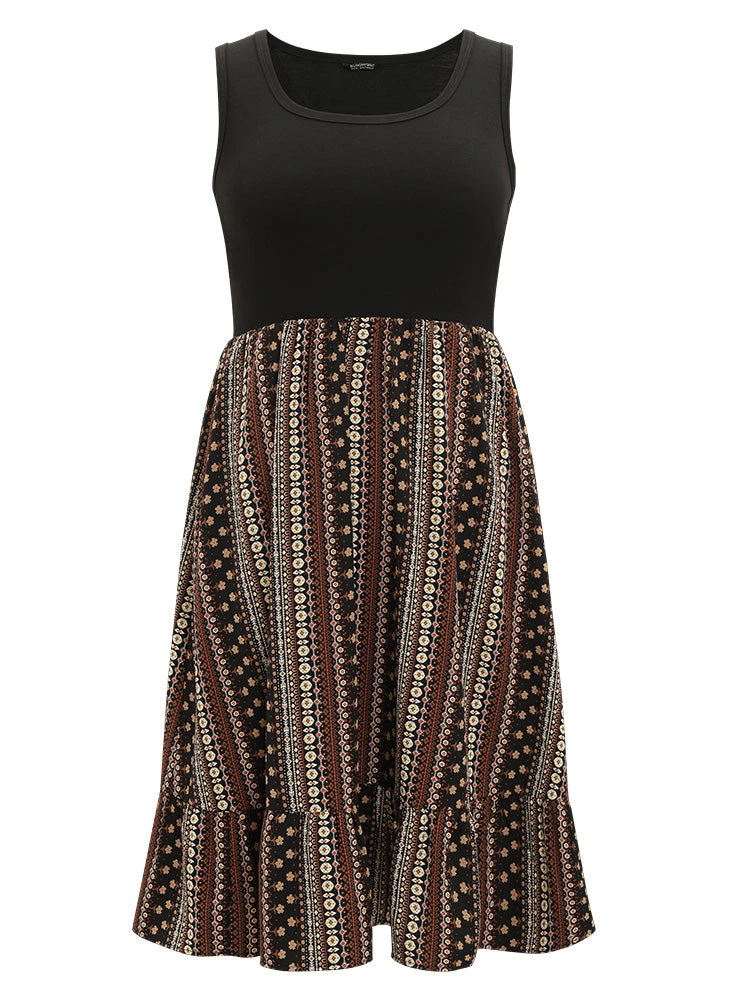 Supersoft Essentials Bandana Print Patchwork Pocket Ruffle Hem Tank Dress 11 Supersoft Essentials Bandana Print Patchwork Pocket Ruffle Hem Tank Dress - Image 9