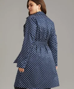 Static-Free Polka Dot Belted Double Breasted Coat -Clothing Shop 518942551 zp e4357f5c 8b11 4cb3 8c4b 2bda6a9b4f51