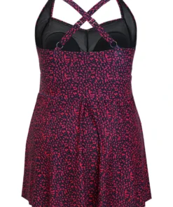 Graphic Print Gathered Flutter Hem Crossover Swim Dress -Clothing Shop 519578611 wm 014248a6 0e49 42ed a850 550d2192b8bd