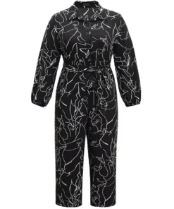 Halloween Art & Design Belted Pocket Jumpsuit -Clothing Shop 520356562 ra