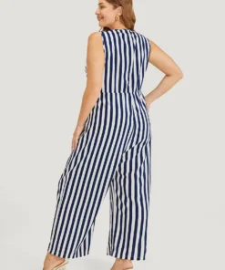 Striped Print Contrast Lace Pocket Knot Tassels Tank Jumpsuit 13 Striped Print Contrast Lace Pocket Knot Tassels Tank Jumpsuit -Clothing Shop 521449616 kw