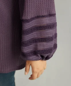 Plain Texture Patchwork Hollow Out T-shirt -Clothing Shop 521823049 ys ab789801 ef6e 43dc aff0 f537e2381426