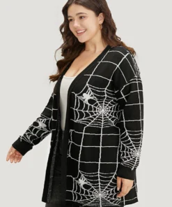 Halloween Supersoft Essentials Spider Web Print Open Front Cardigan 14 Halloween Supersoft Essentials Spider Web Print Open Front Cardigan -Clothing Shop 522490738 fj