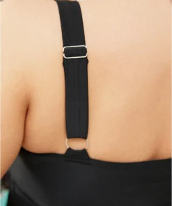 Ruffle Hem Mesh Insert Empire Waist Swim Dress -Clothing Shop 524691017 rw