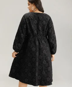 Floral Print Plisse Pocket Lantern Sleeve Dress -Clothing Shop 524817254 qh bc90dd1e c5b8 4560 97f8 6ee61ce9f846