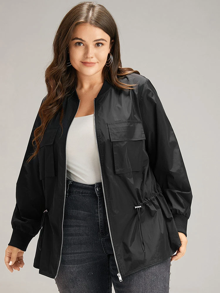 Wind-Resistant Zipper Fly Drawstring Jacket 7 Wind-Resistant Zipper Fly Drawstring Jacket - Image 5