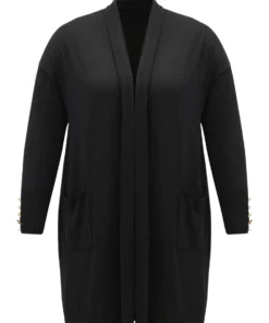 Supersoft Essentials Button Detail Lapel Collar Cardigan -Clothing Shop 534248114 kw