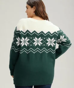 Supersoft Essentials Snowflake Colorblock Pullover -Clothing Shop 53595279 ob