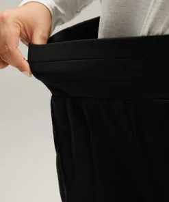 Solid Shirred Pocket Harem Sweatpants -Clothing Shop 536920470 vq