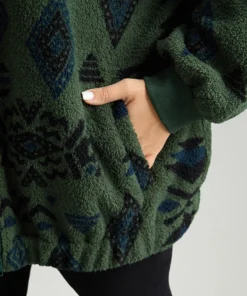 Geometric Pocket Gathered Zipper Jacket -Clothing Shop 538217833 ha 0d8216b6 0512 43c9 afd8 eb61caa0fb08