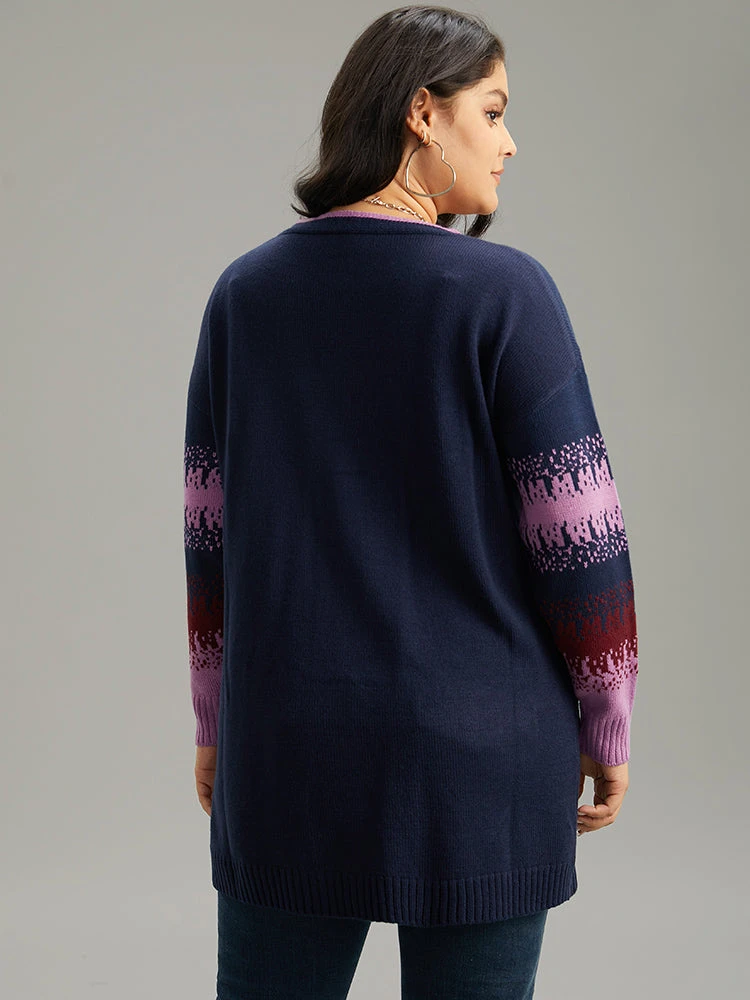 Contrast Heather Pocket Open Front Cardigan 4 Contrast Heather Pocket Open Front Cardigan - Image 2