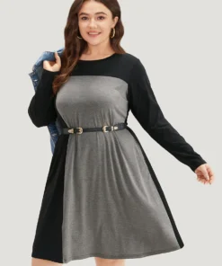 Supersoft Essentials Two Tone Pocket Dress -Clothing Shop 541512929 fg