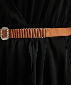 Rhinestone Detail Contrast Elastic Belt -Clothing Shop 542791707 zd 9207a718 f7bb 4b84 96c2 b6476cea7322