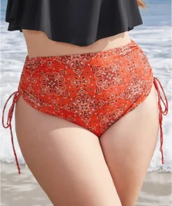 Bandana Print Drawstring Bikini Bottom