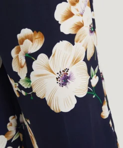 Striped & Floral Patchwork Pocket Jumpsuit -Clothing Shop 544741392 dg