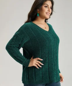 Christmas Plain Cable Knit V Neck Pullover 13 Christmas Plain Cable Knit V Neck Pullover -Clothing Shop 545035221 ru