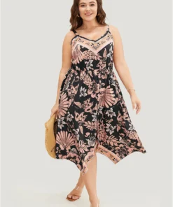 Bandana Print Hanky Hem Pocket Cami Dress -Clothing Shop 54570830 zx