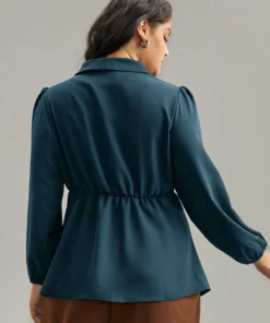 Static-Free Plain Pleated Wrap Blouse 24 Static-Free Plain Pleated Wrap Blouse -Clothing Shop 546233207 ts 5a12c38b 56b6 4d1a 9bc8 826f6f09c544