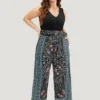 Paisley Patchwork Zipper Pocket Belted Tank Jumpsuit -Clothing Shop 546422091 bm