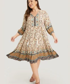 Bandana Tassels Ties Neck Pocket Ruffle Hem Dress -Clothing Shop 546848559 is 01da56b0 7fd8 4cc1 b5d9 b1d17f02705e