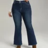 High Rise Flare Jeans With Frayed Hem -Clothing Shop 547545001 oc