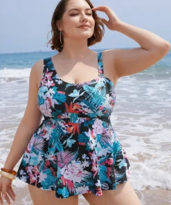 Floral Printed Asymmetrical Ruffles Hem Tankini Top -Clothing Shop 547608374 en 42c5a001 bfa0 4d0b b367 c93d560d8484