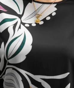 Floral Print Cut Out Lantern Sleeve Blouse -Clothing Shop 548898904 lu