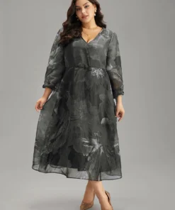 Floral Mesh Patchwork Pocket Elastic Waist Dress -Clothing Shop 550696184 ol 8f420442 341d 4ab3 823e 28a694ccbeaa