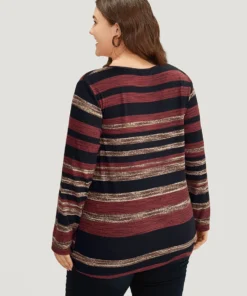 Striped Contrast V Neck T-shirt -Clothing Shop 551368513 dj 103b739d d7a0 4aab 9c7d df558e44806f