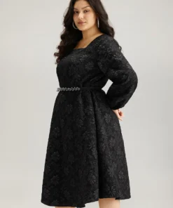 Floral Print Plisse Pocket Lantern Sleeve Dress -Clothing Shop 551587382 yn 139a7e1a d7df 462b 802a 84f94df31c6f