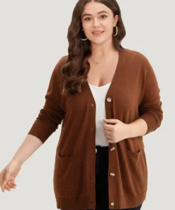 Supersoft Essentials Button Up Patched Pocket Cardigan