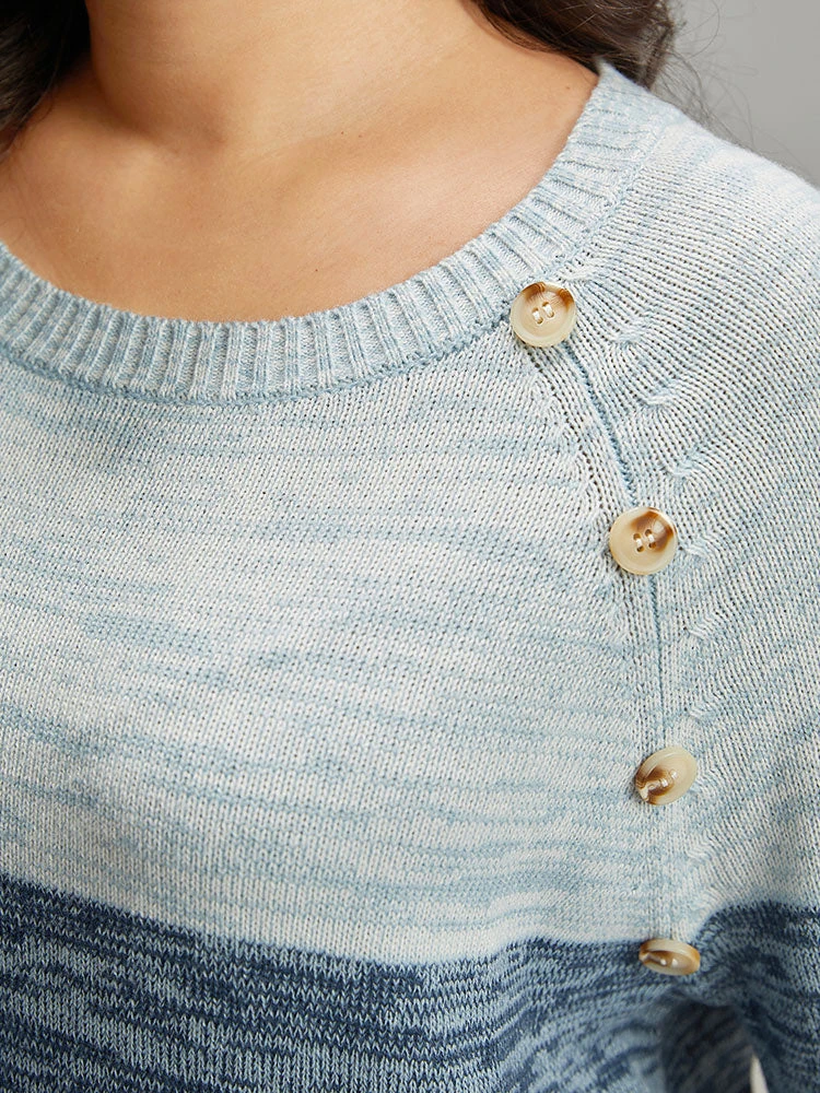 Colorblock Contrast Heather Button Detail Pullover 9 Colorblock Contrast Heather Button Detail Pullover - Image 7