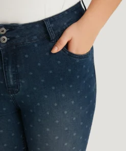 Polka Dot High Rise Very Stretchy Jeans 16 Polka Dot High Rise Very Stretchy Jeans -Clothing Shop 554571461 dz