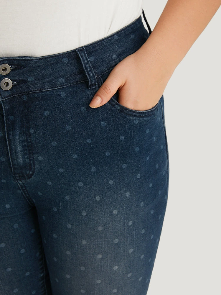 Polka Dot High Rise Very Stretchy Jeans 9 Polka Dot High Rise Very Stretchy Jeans - Image 7