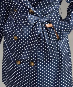 Static-Free Polka Dot Belted Double Breasted Coat -Clothing Shop 55521256 cc b3384234 f556 443b 88bc 1815fecc308d