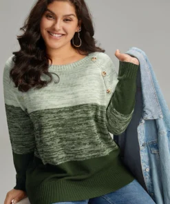 Colorblock Contrast Heather Button Detail Pullover 30 Colorblock Contrast Heather Button Detail Pullover -Clothing Shop 555238820 vw a6edb86a 0aef 465d 8fde afdcc6e06220