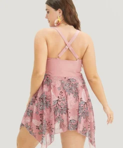 Floral Drawstring Crisscross Back Hanky Hem Swim Dress -Clothing Shop 557150930 pm cde00f25 9ed0 432e 88d3 8826e6fa5eb7